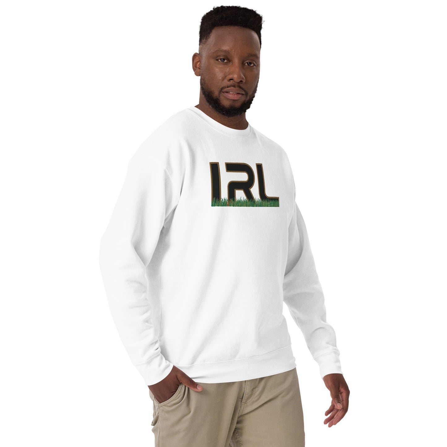 IRL Touch Grass Logo Premium Sweaty - IRL Gamer Gear