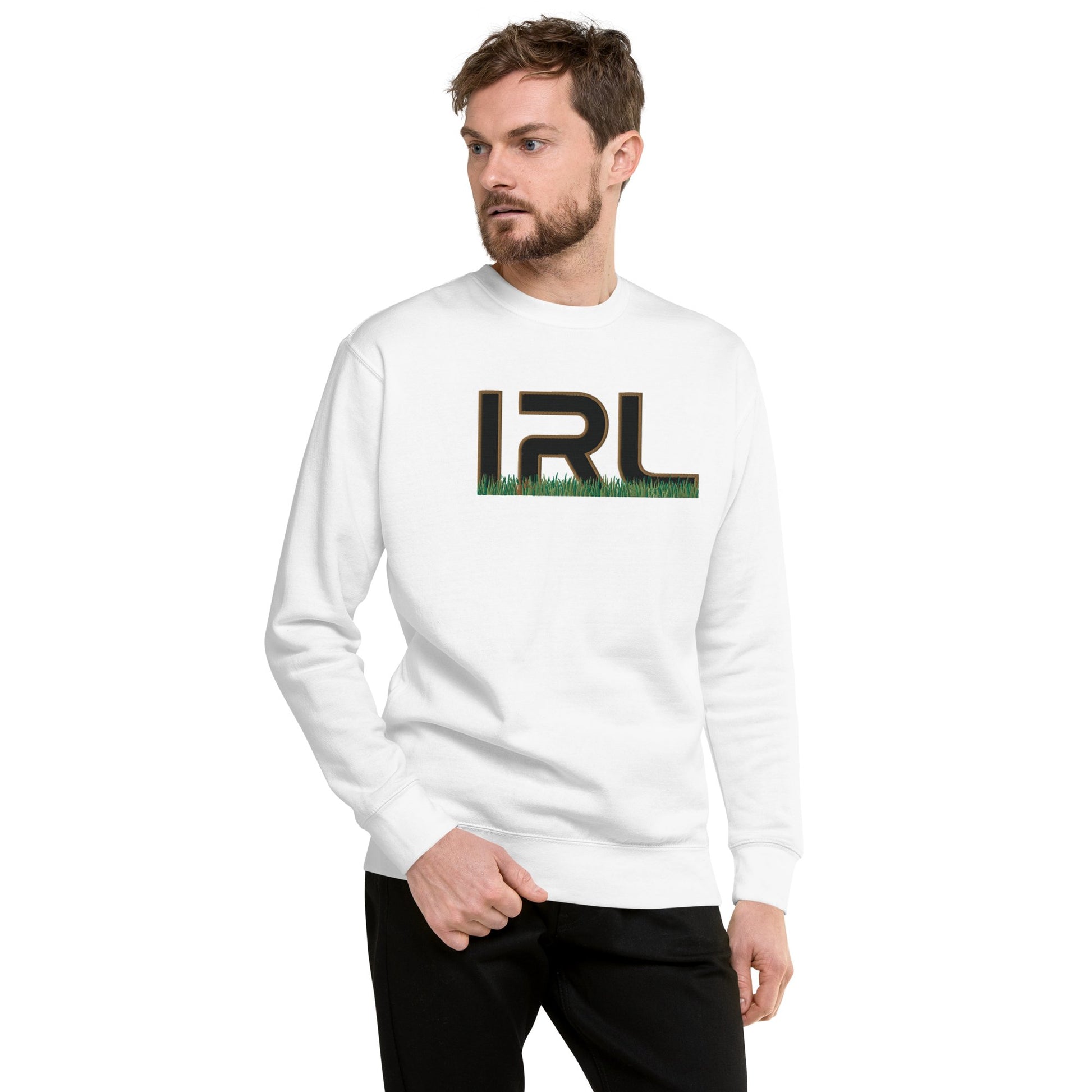 IRL Touch Grass Logo Premium Sweaty - IRL Gamer Gear